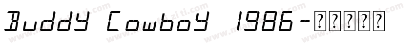 Buddy Cowboy 1986字体转换